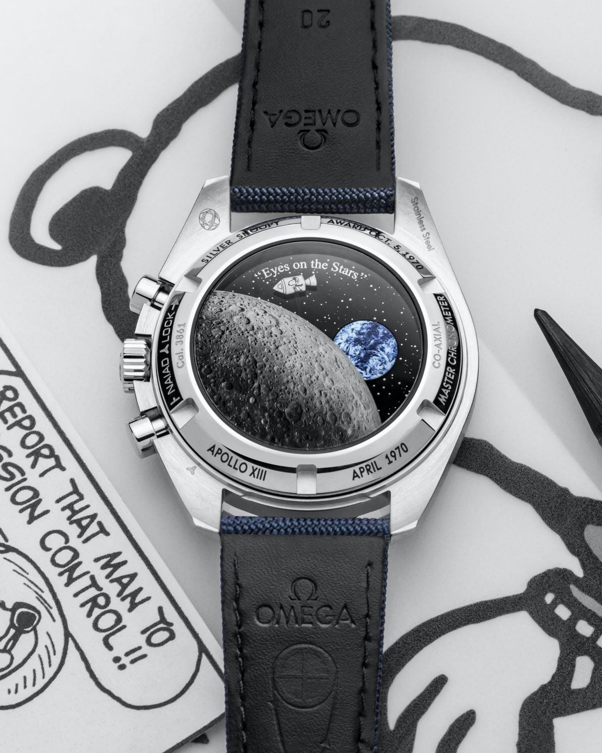 Ômega Speedmaster Silver Snoopy Anniversary Series ( Super clone )