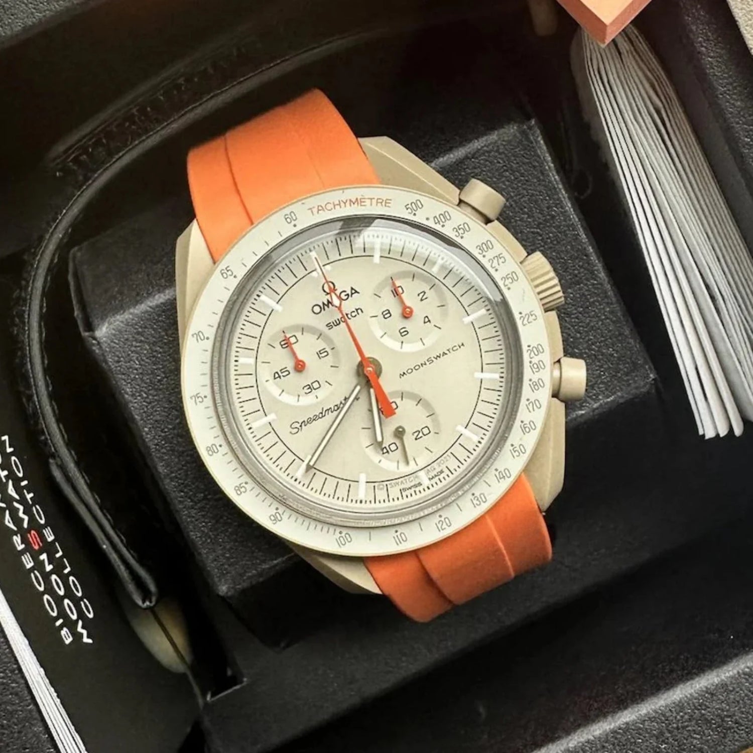 Pulseira de borracha - Para Missão Júpiter | Omega X Swatch | MoonSwatch - Laranja